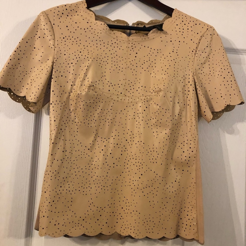 BCBGMaxAzria Beautiful leather top!